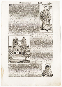 Nuremberg Chronicle original wood block prints